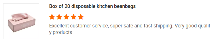 Box of 20 disposable kitchen beanbags