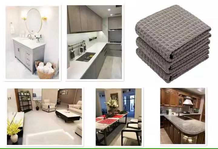 Microfiber Dish Pano de alta secagem Toalha de toalha Toalhas absorventes de chá