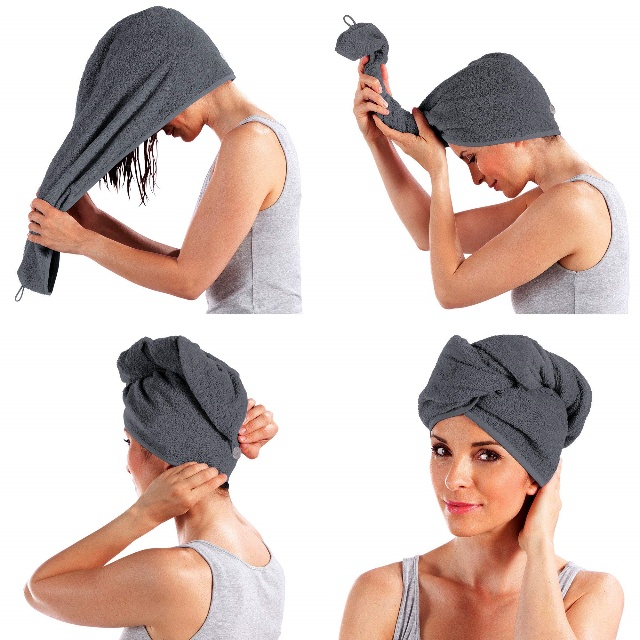 Turban 28x70 cm Microfibra di asciugamani
