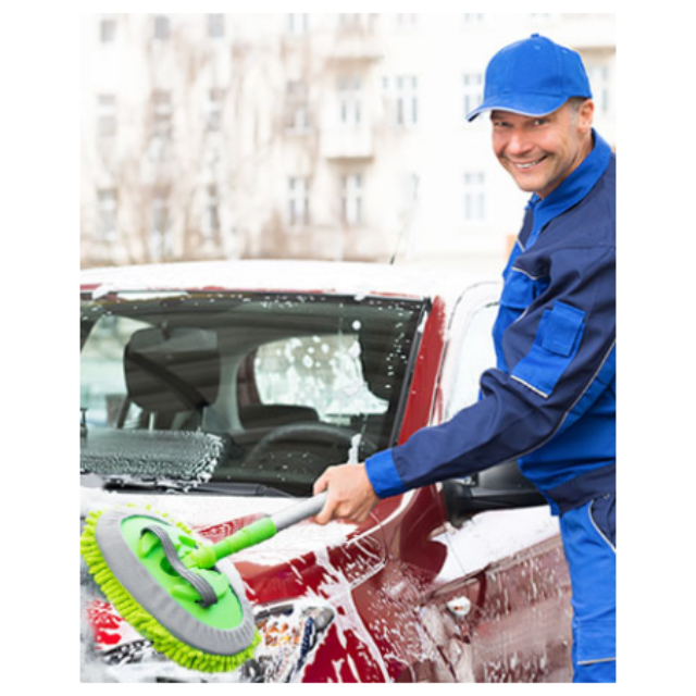 Chenille Microfiber Automotive Long Handle Cleaning Brush - JUHAO