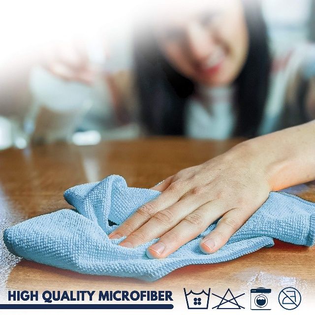 Pano de limpeza ecológica reutilizável de microfibra (10)
