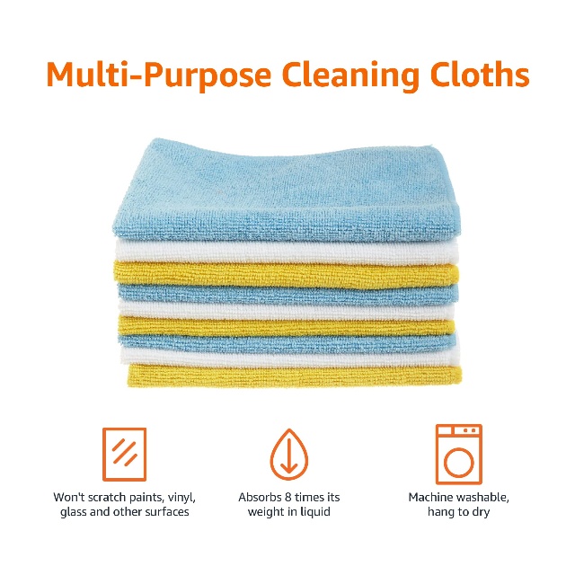 Microfiber kitchen table and car glass cleaning cloths - JUHAO