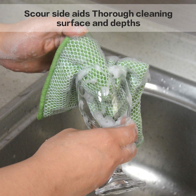 Microfiber Mesh Kitchen Cleaning Cloths - JUHAO