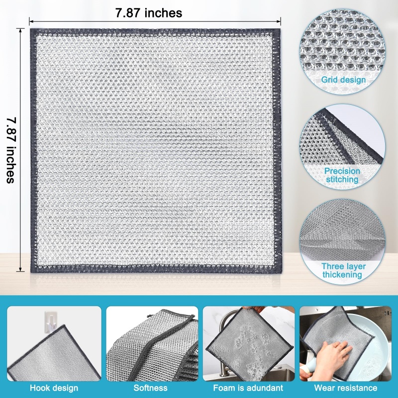 Multi-purpose double-sided steel wire dishcloth - JUHAO