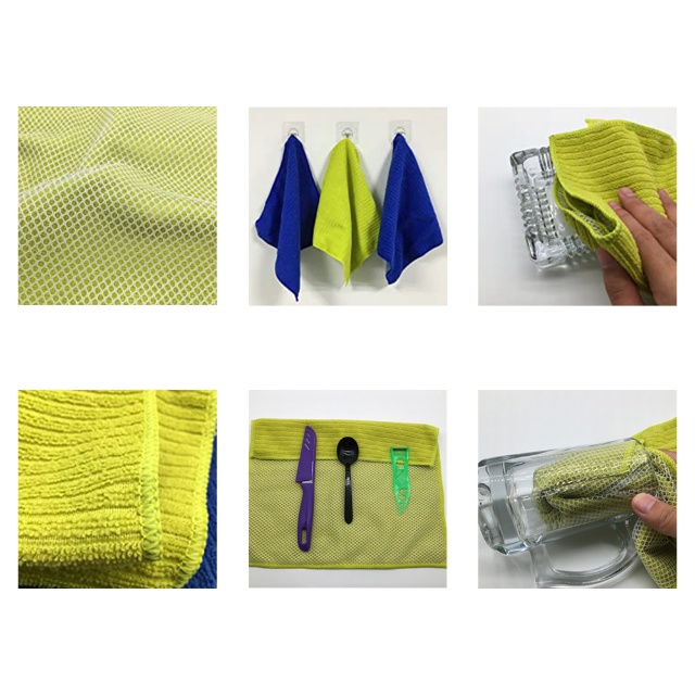 Microfiber Single Sided Mesh Cloth Kitchen Cleaning Products (10)