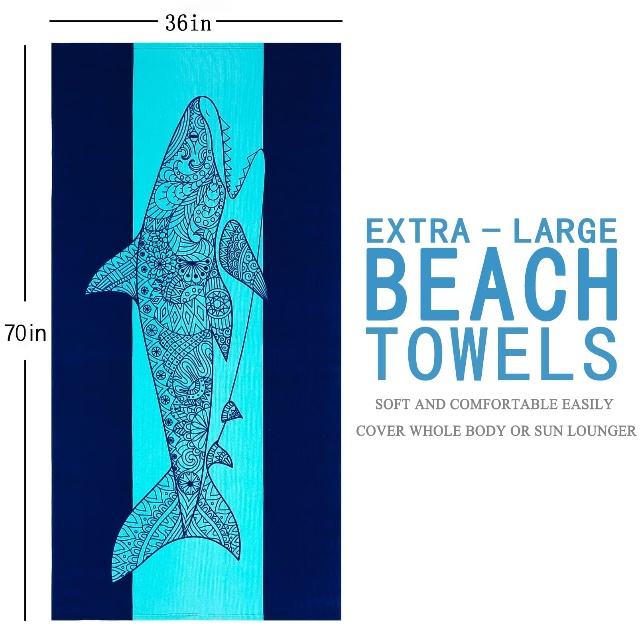  Absorbent and sandproof microfiber high quality beach towel - JUHAO