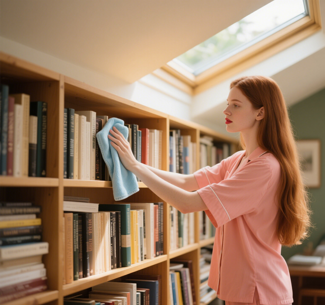 Panno per la pulizia in microfibra di libreria