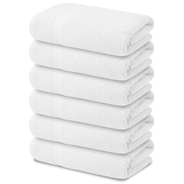 Quick Dry Deluxe Series Bamboo Cotton Hotel White Bath Towel - JUHAO