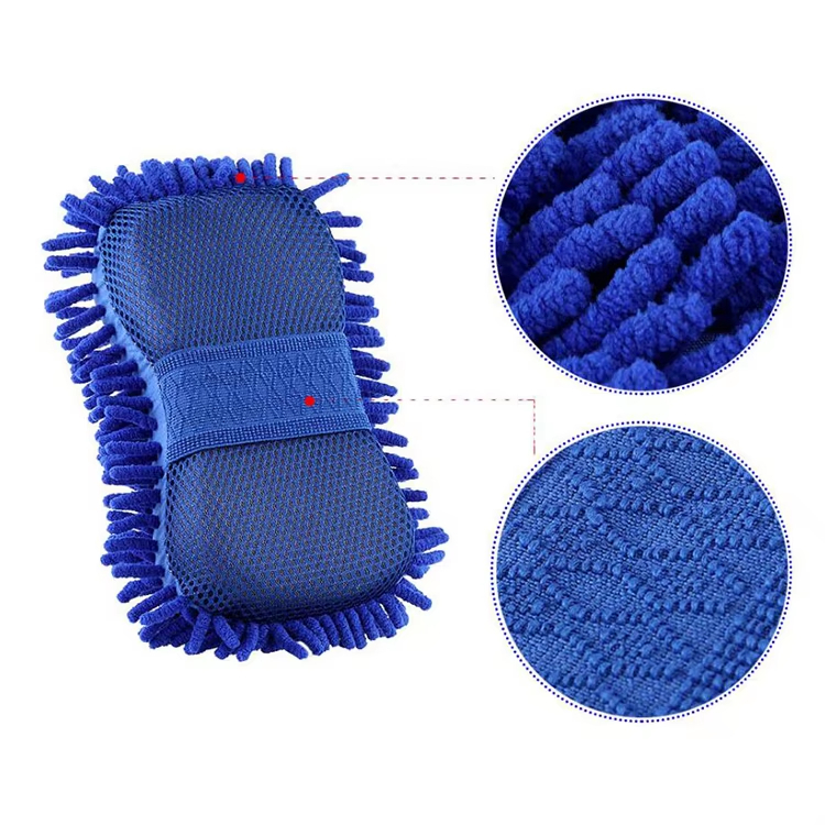Mikrofiber şönil sünger eldivenleri araba pencereleri yıkama eldivenleri - juhao