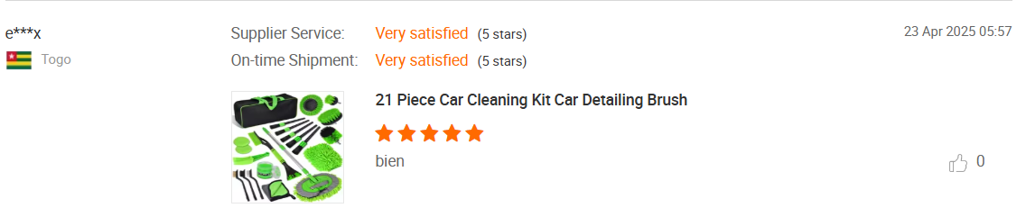 21 -teilige Auto Reinigungskit -Auto -Detailbinsel - Großhändler Review