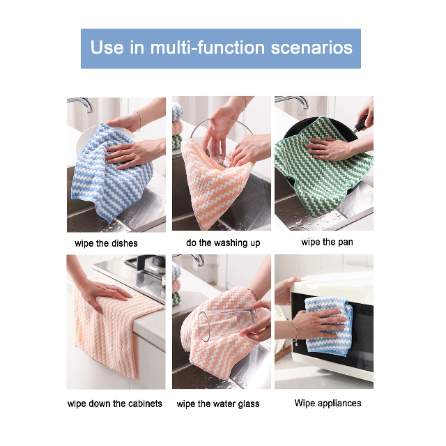 Microfiber Household Kitchen Cleaning Dishcloth (4)