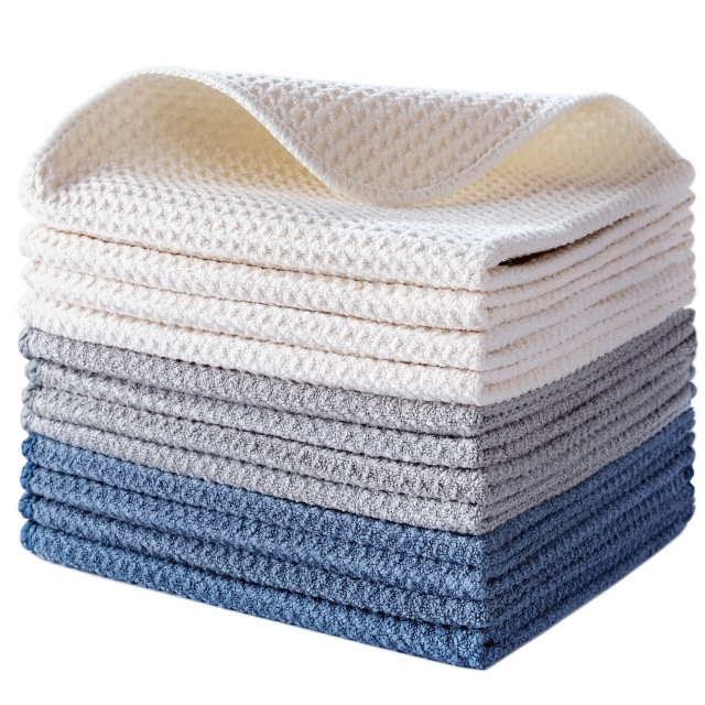 Microfiber Waffle Household Cleaning Cloths - JUHAO