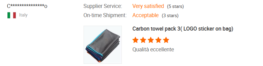 Carbon towel pack 3( LOGo sticker on bag)