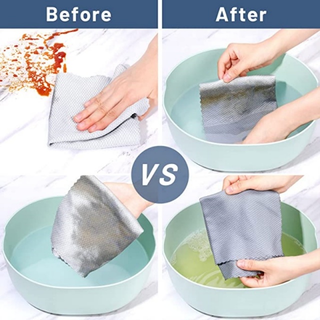 Microfiber Kitchen Glass Cleaning Cloth - JUHAO