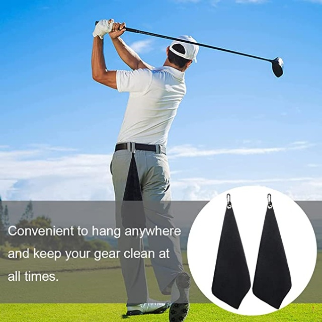 Asciugamano da golf sportivo in microfibra assorbente e ad asciugatura (2)