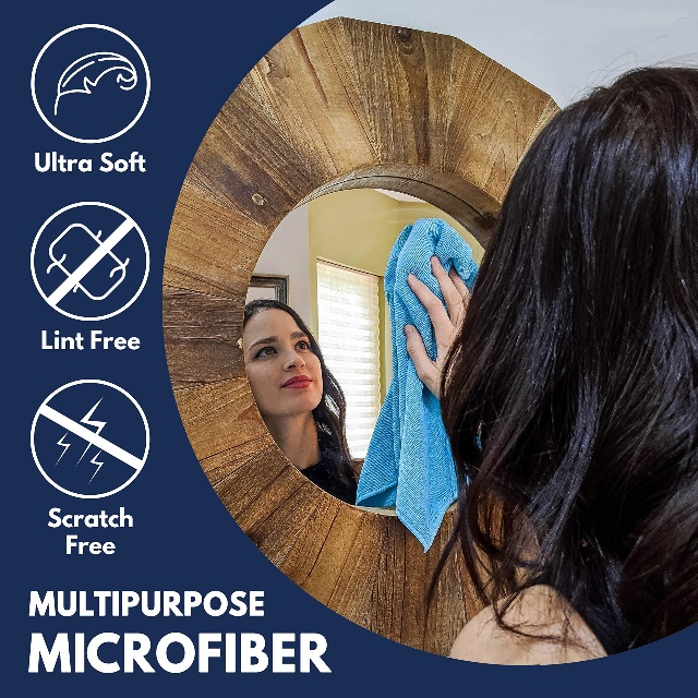 Pano de limpeza ecológica reutilizável de microfibra (7)