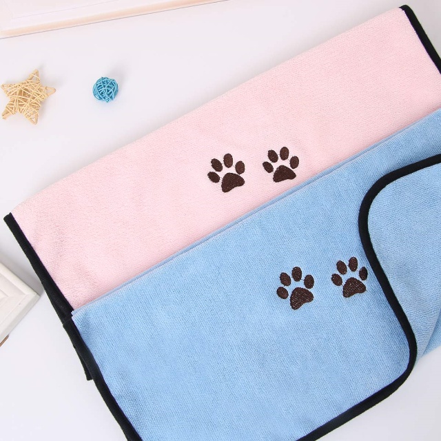 Pet Dogs and Cats Microfiber Coral Fleece Drying Towel - JUHAO