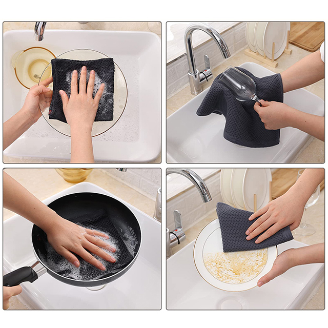 16”x 16”Best GRS Certified Reusable Cleaning Cloth for Kitchen