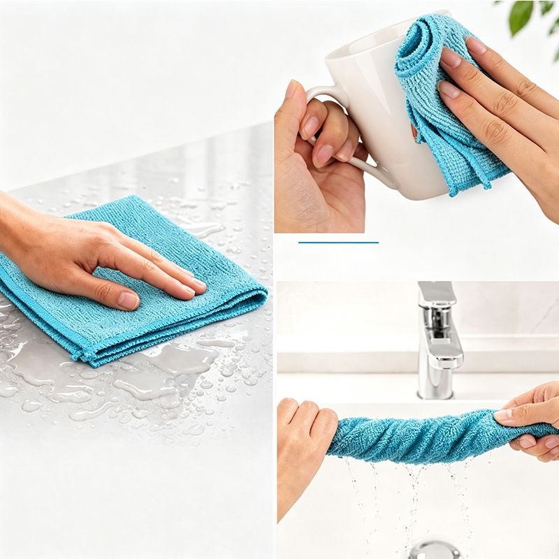 14"x 14" Microfiber Bathroom Cleaning Cloth